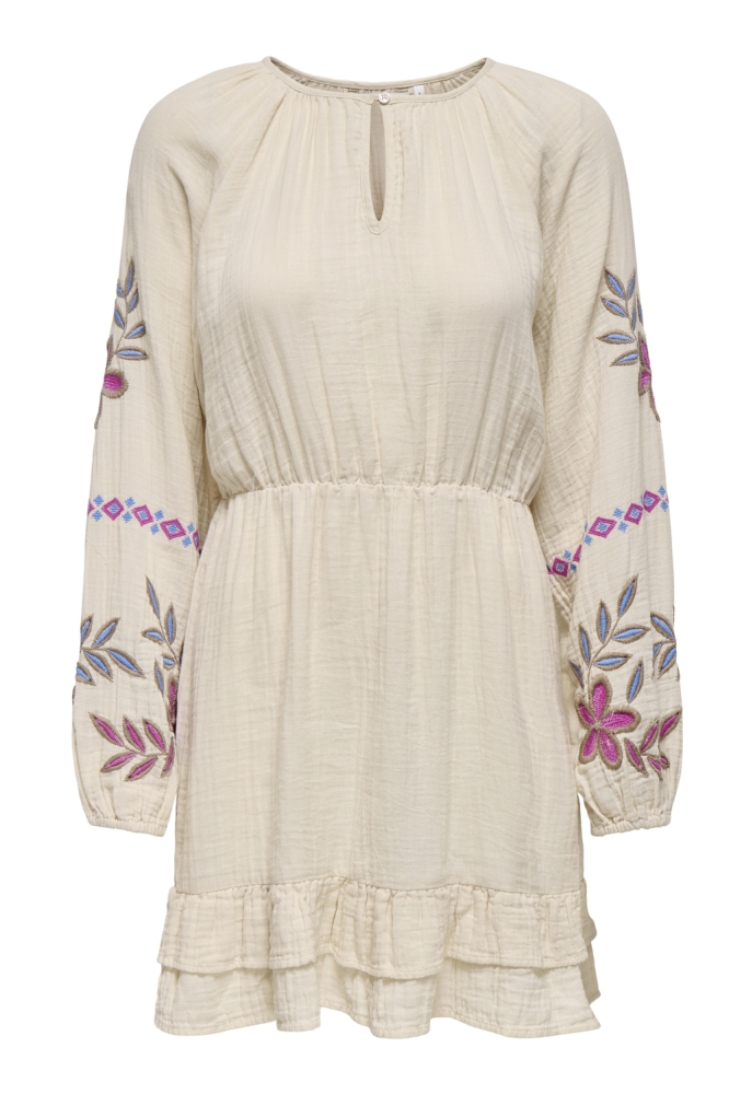 ONLBLAKE LIFE LS EMB DRESS WVN 15349357 PUMICE STONE